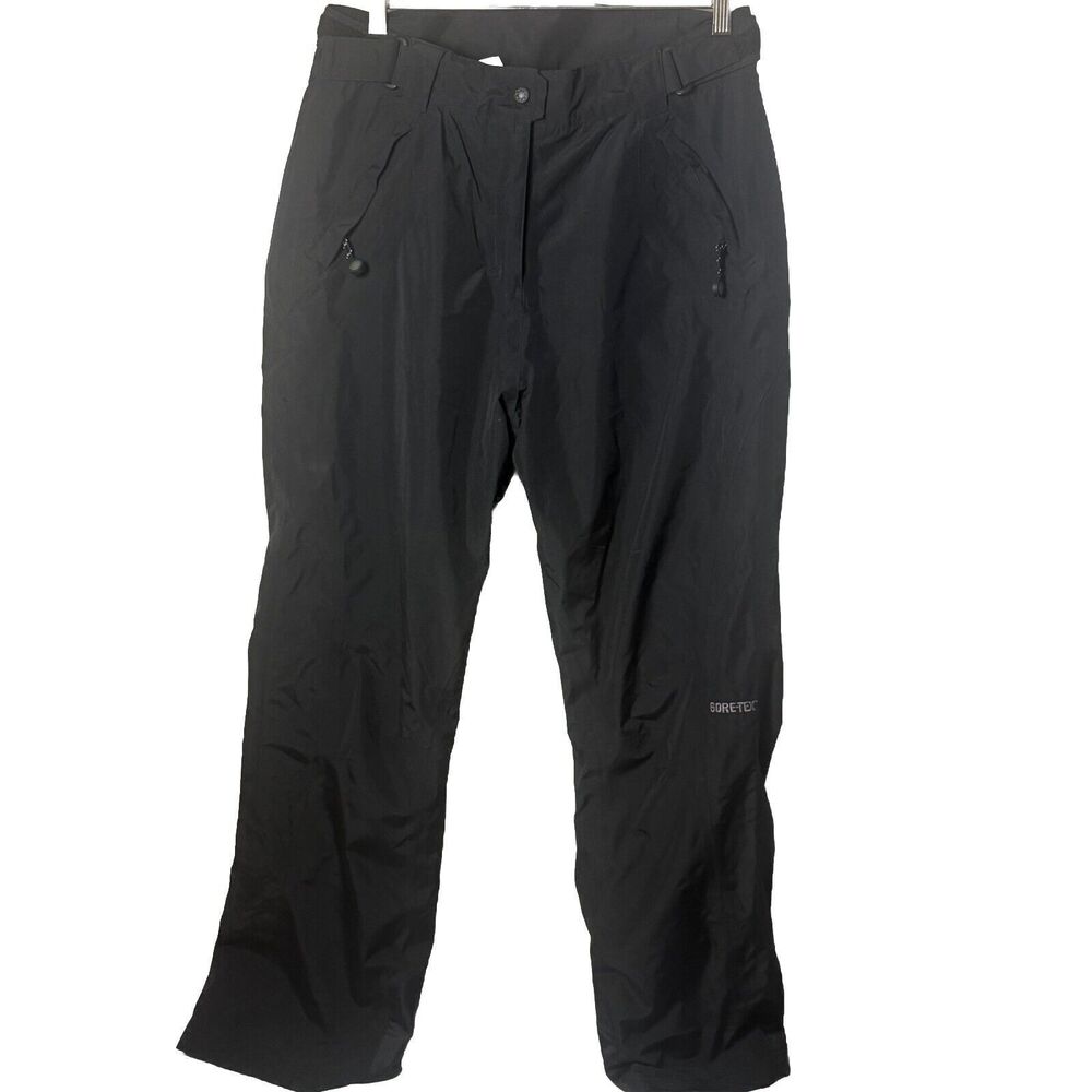 AFRC Women’s Gore-Tex Snow Pants Size 12 Black Mesh Lining Gaiters Outdoors